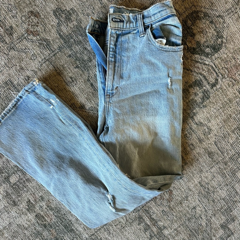 American Eagle Outfitters Light Blue Cropped Jeans